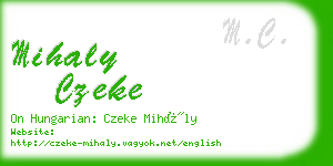 mihaly czeke business card